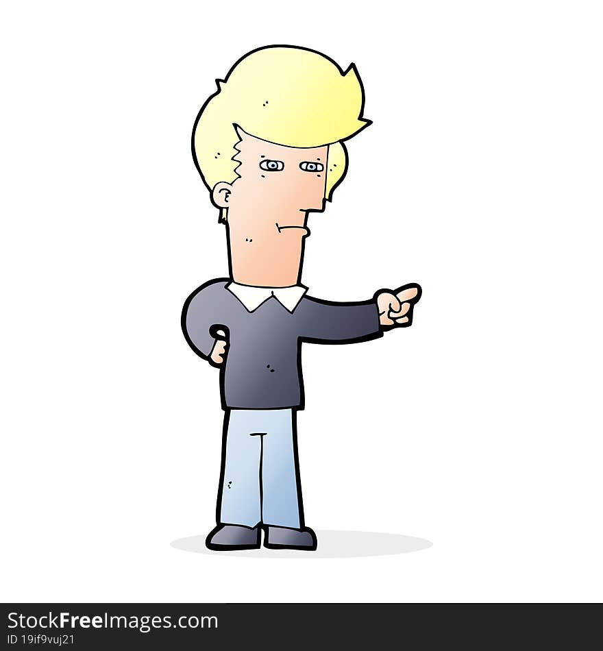 Cartoon Man Pointing