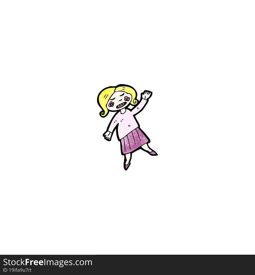 cartoon blond girl