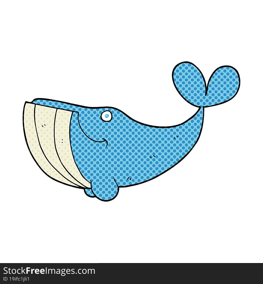 Cartoon Happy Whale