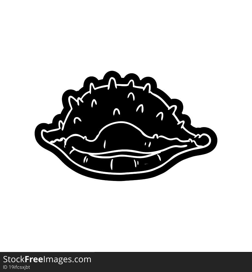 cartoon icon of a sea shell. cartoon icon of a sea shell