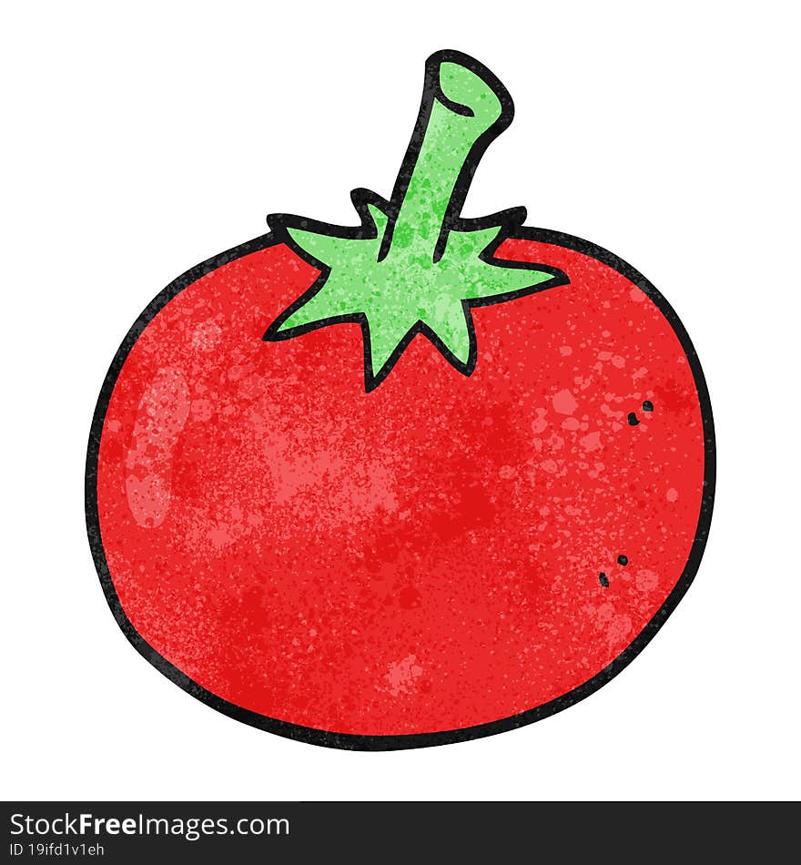 freehand textured cartoon tomato