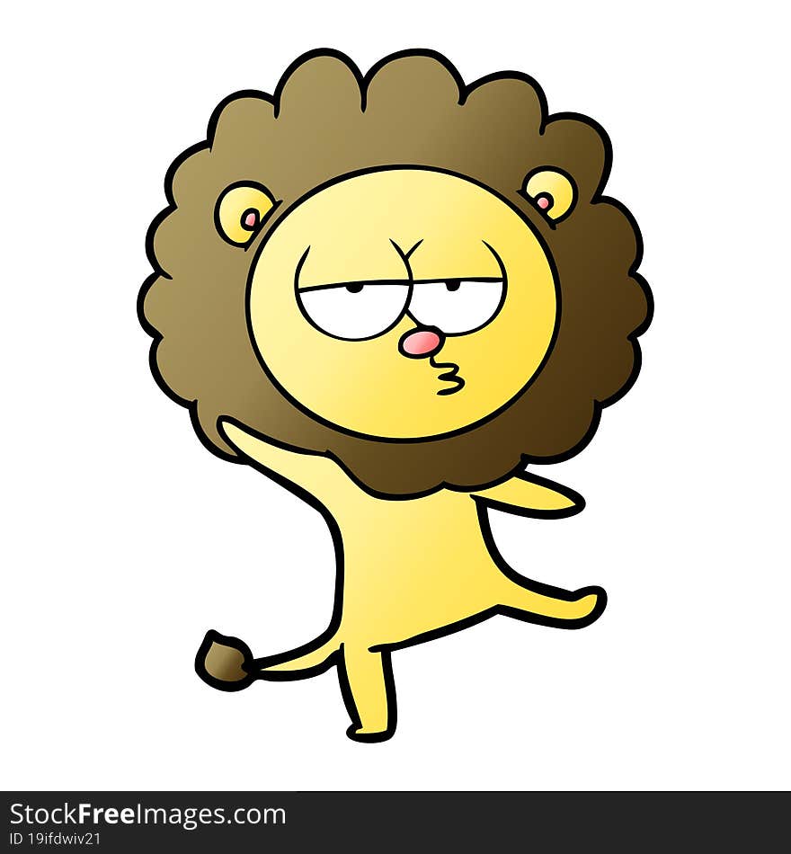 cartoon dancing lion. cartoon dancing lion