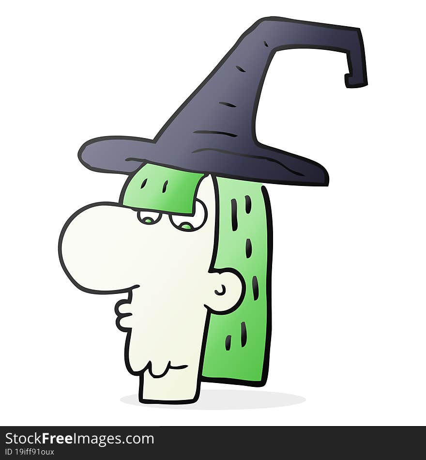 cartoon witch head