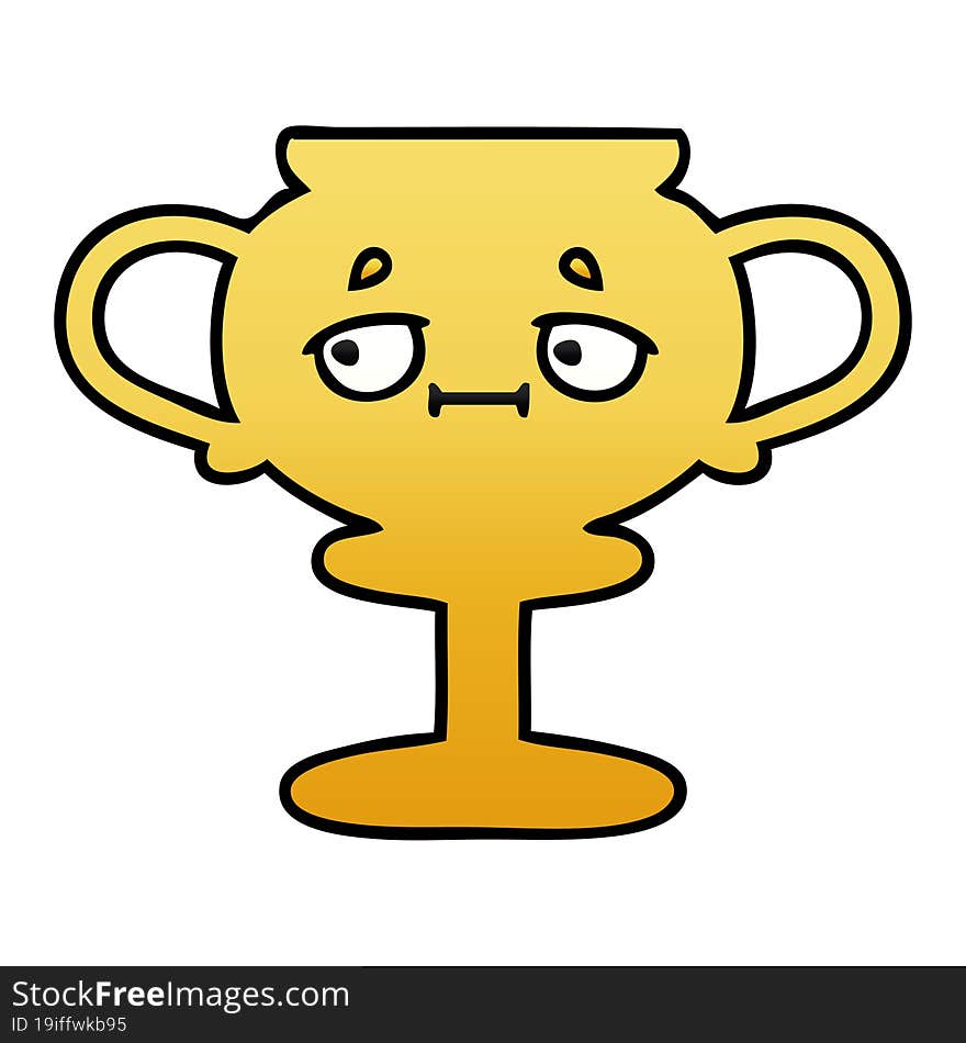 gradient shaded cartoon of a trophy