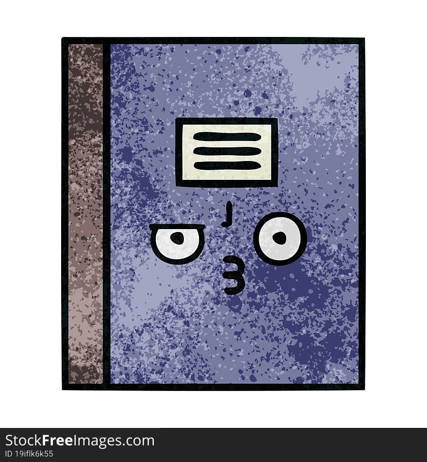 retro grunge texture cartoon notebook