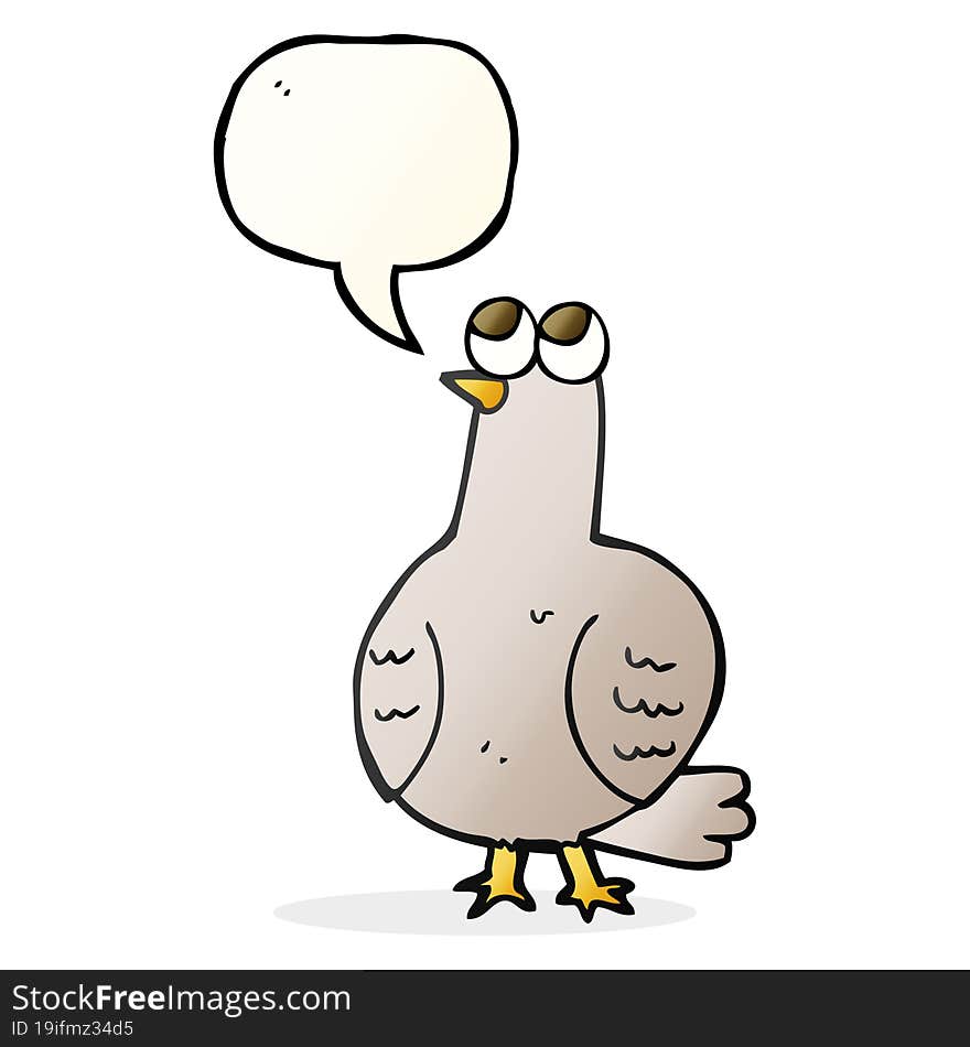 Speech Bubble Cartoon Bird