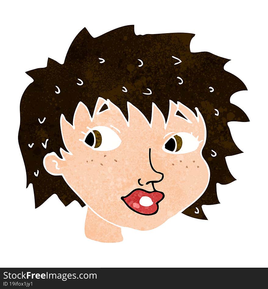 cartoon surprised woman