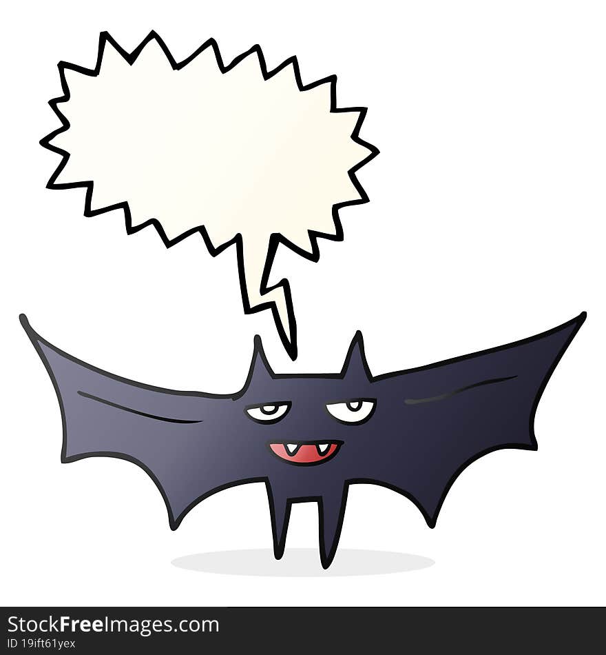 speech bubble cartoon halloween bat