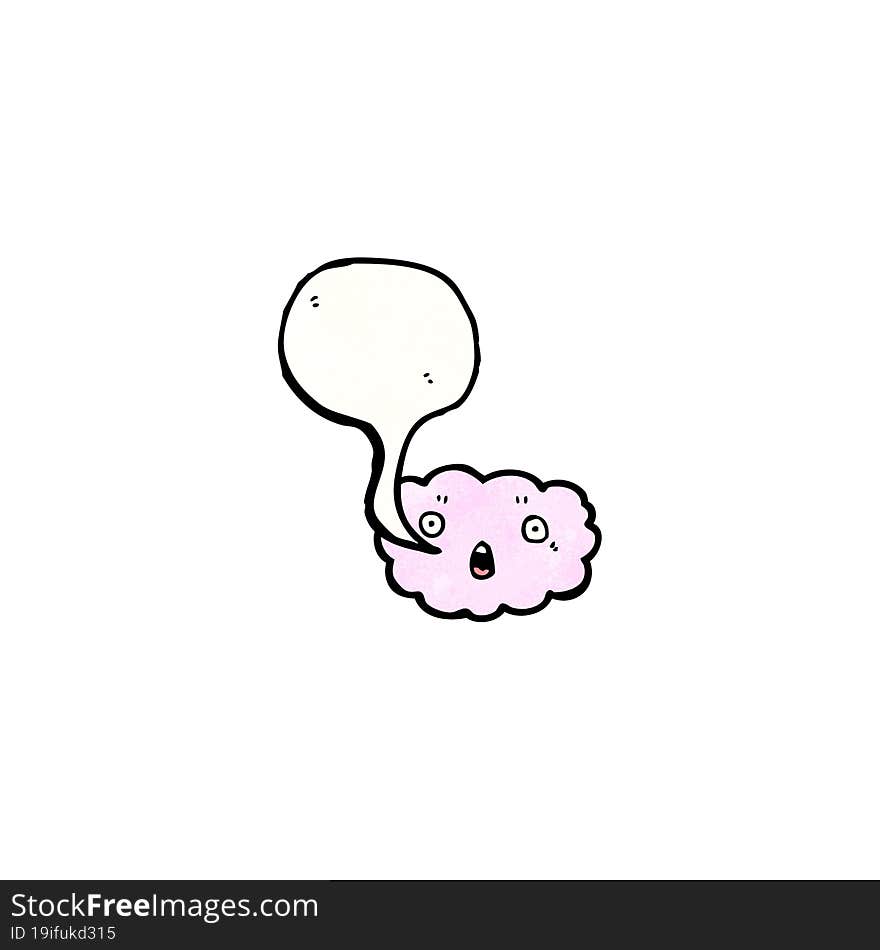 cartoon cloud with speech bubble