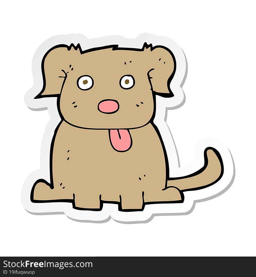 sticker of a cartoon dog