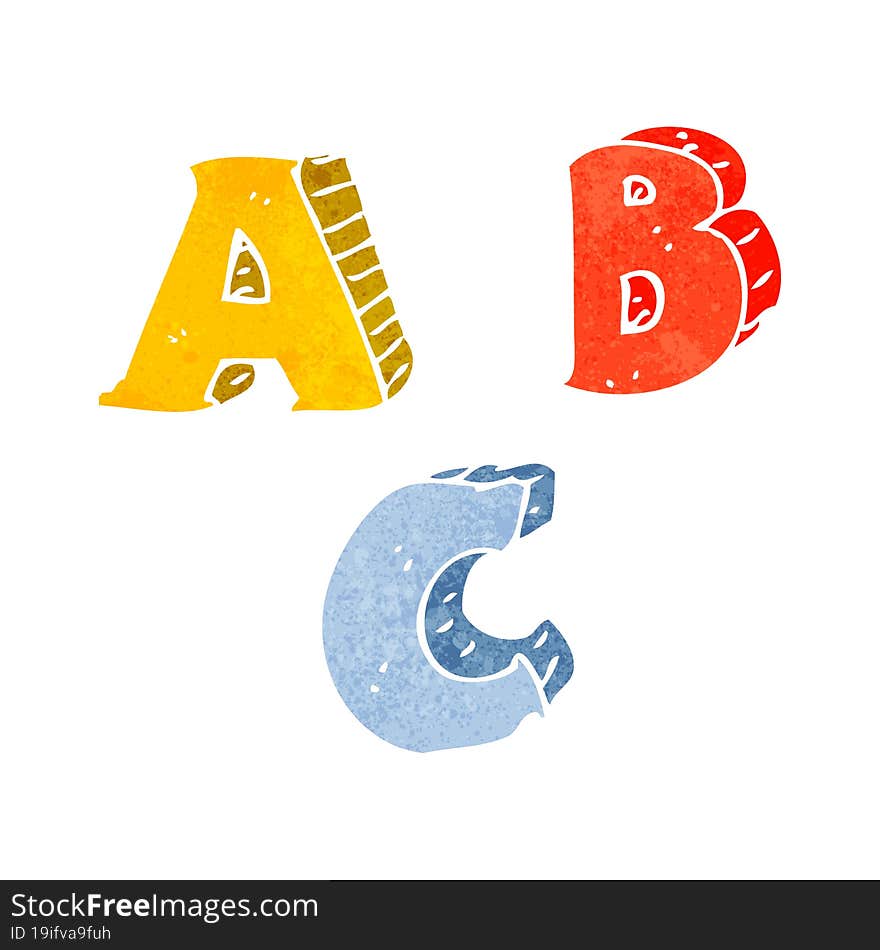 cartoon ABC letters