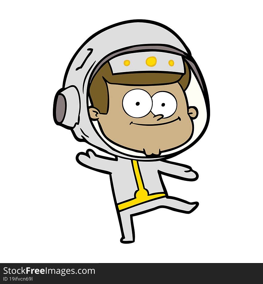 happy astronaut cartoon. happy astronaut cartoon