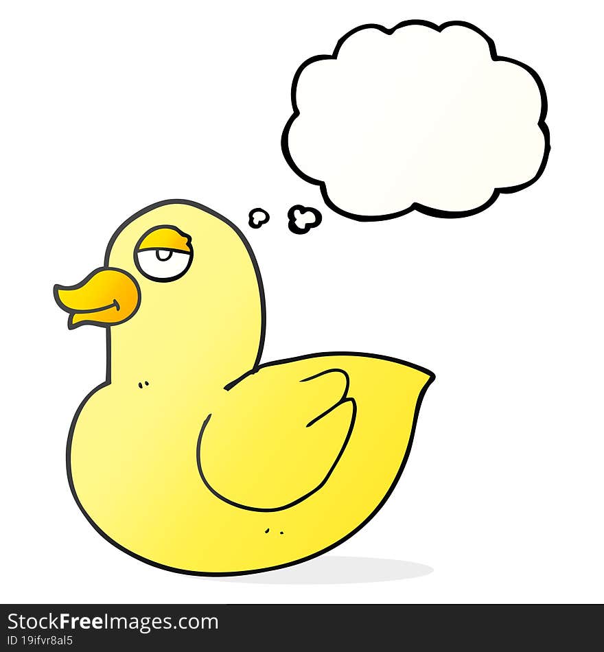 thought bubble cartoon duck