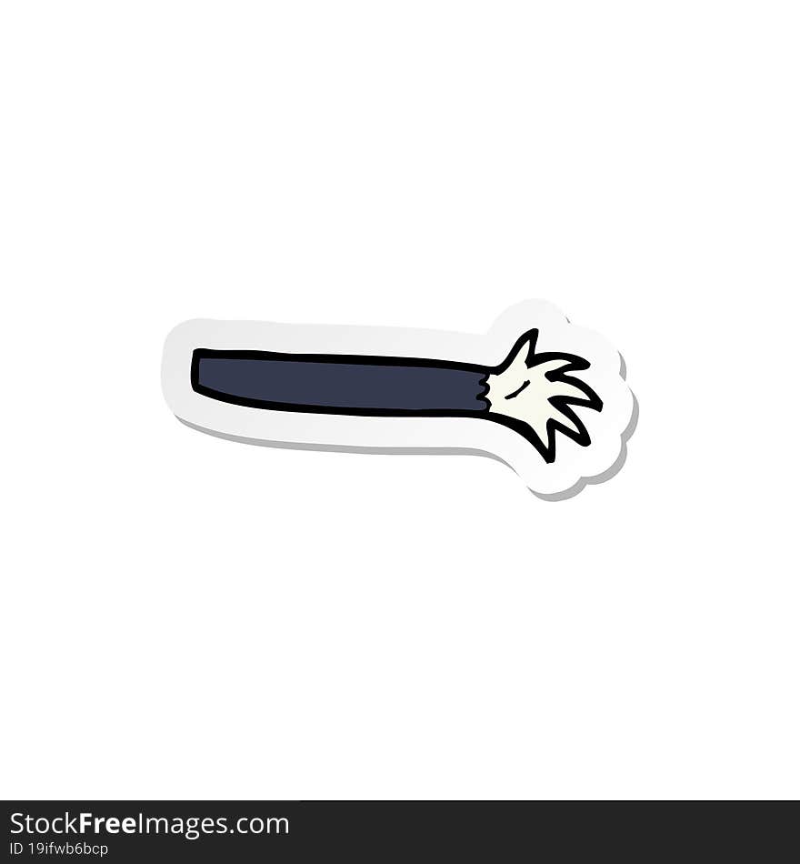 sticker of a cartoon halloween vampire arm