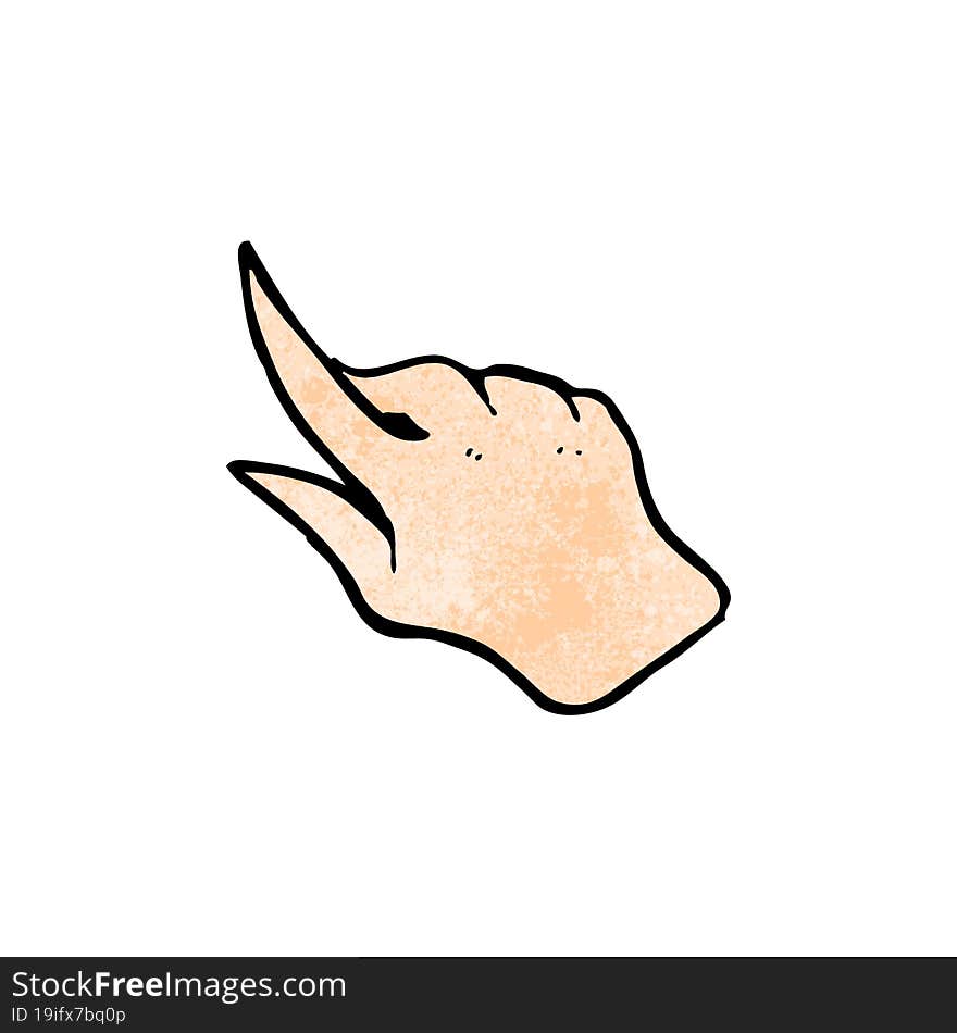 cartoon pointing hand