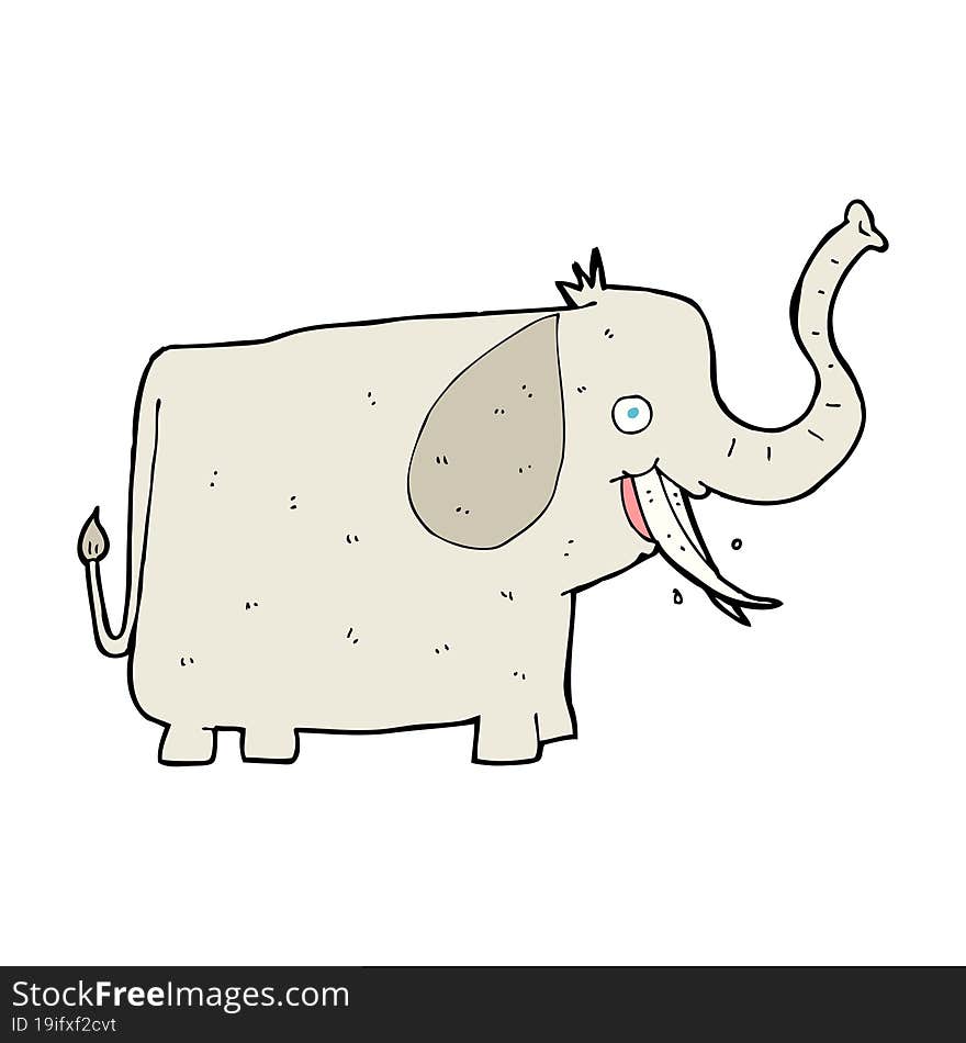 cartoon happy elephant