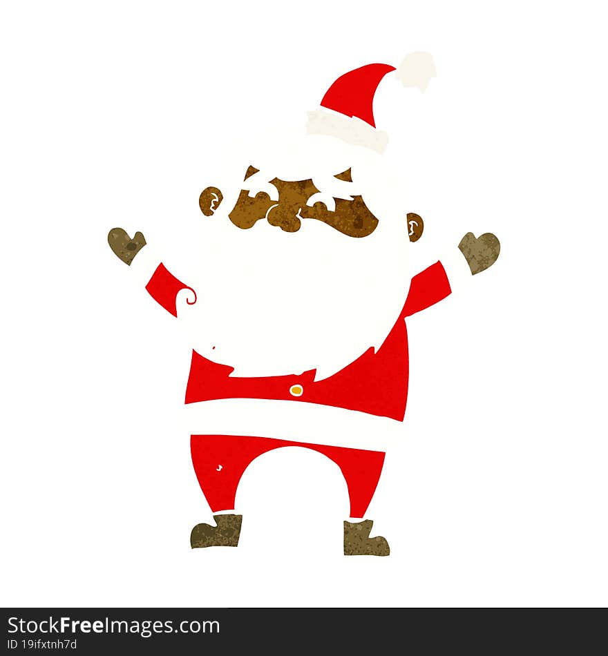 cartoon happy santa claus