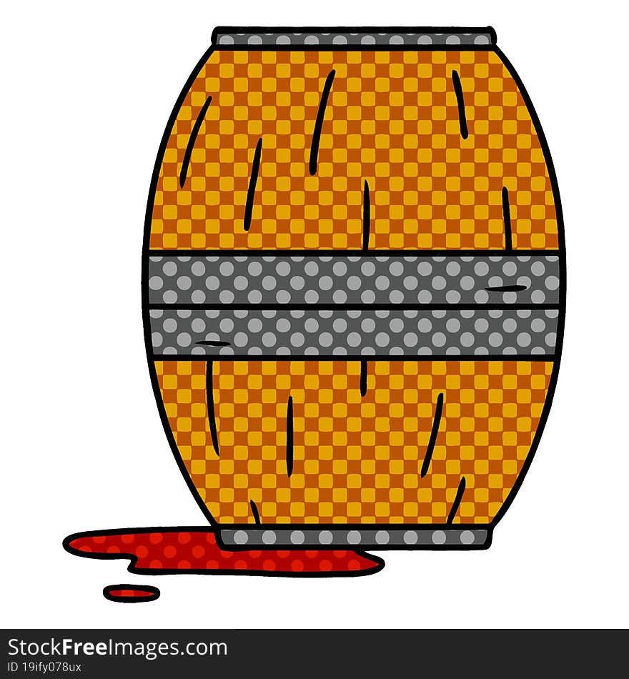 cartoon doodle of a wine barrel