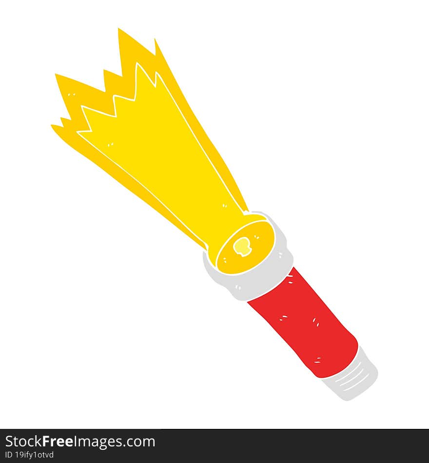 flat color illustration of a cartoon torch