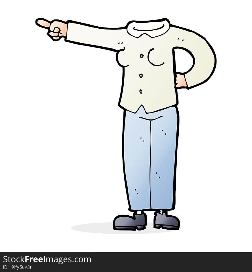 cartoon pointing body (mix and match cartoons or add own photo