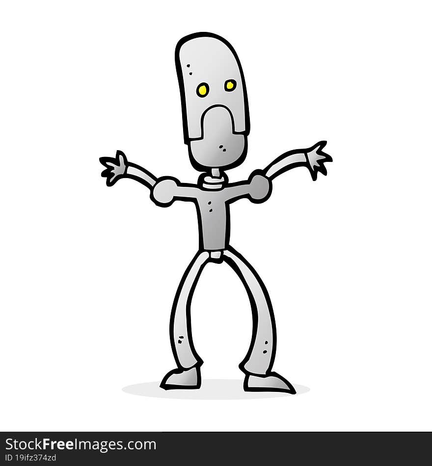 cartoon funny robot