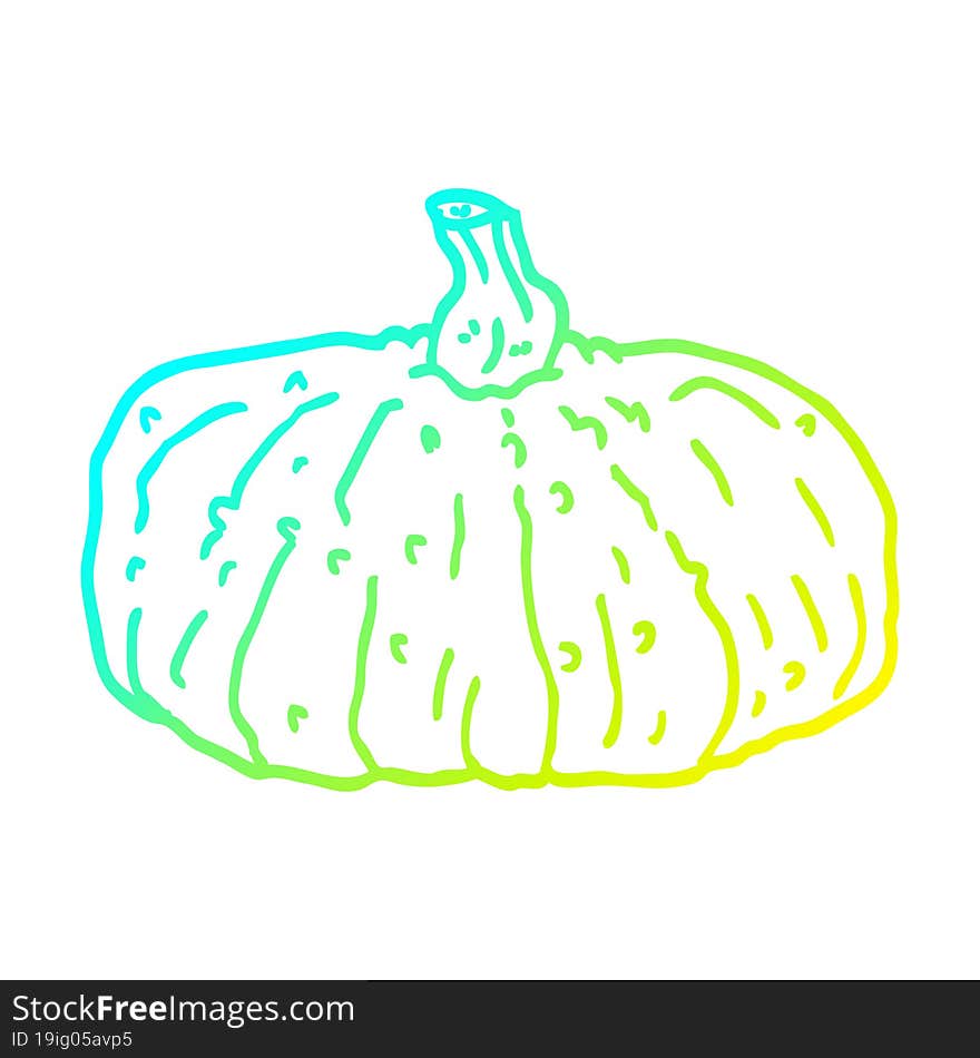 cold gradient line drawing cartoon squash