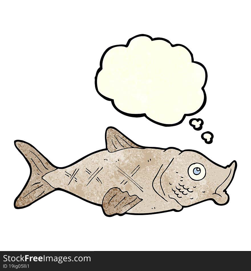 Cartoon Fish With Thought Bubble