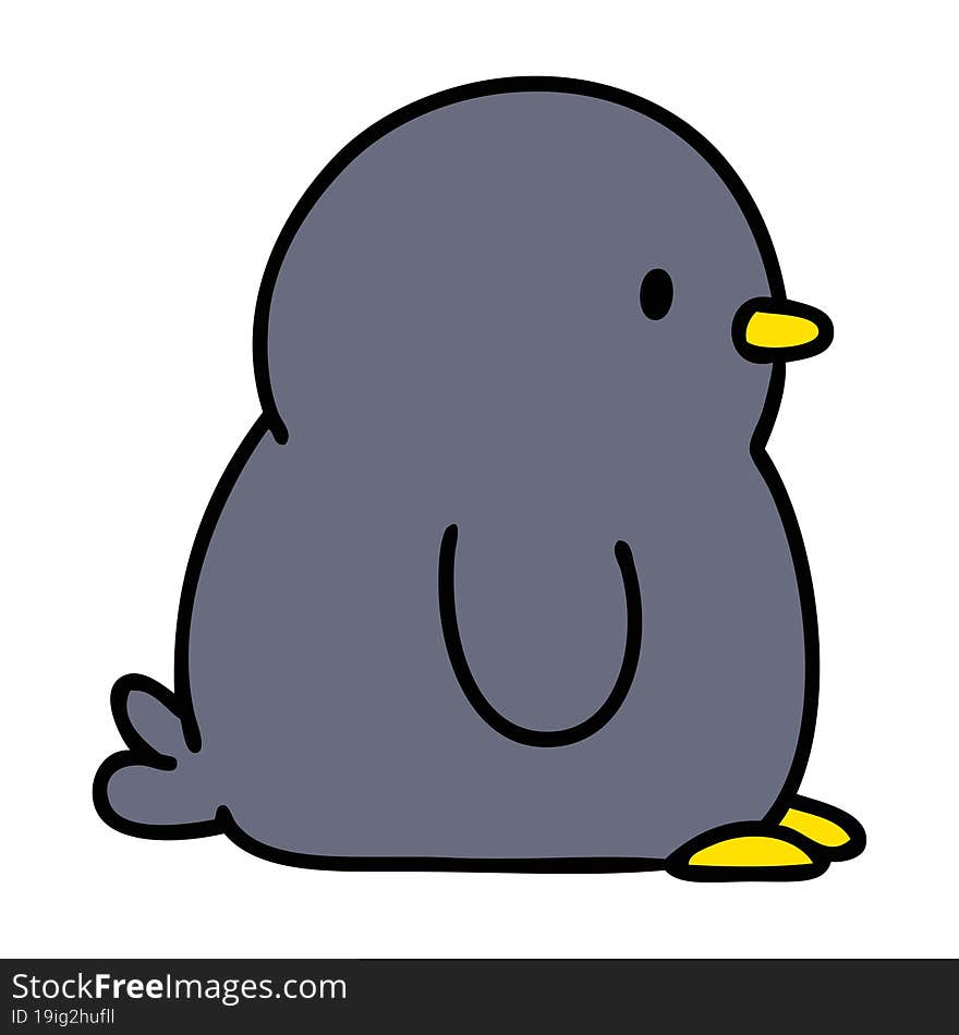 cartoon of a cute little penguin