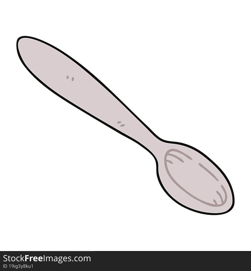 Quirky Hand Drawn Cartoon Spoon