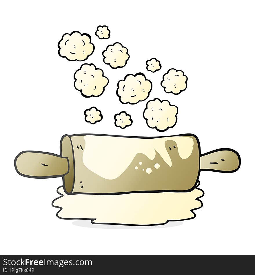 cartoon rolling pin