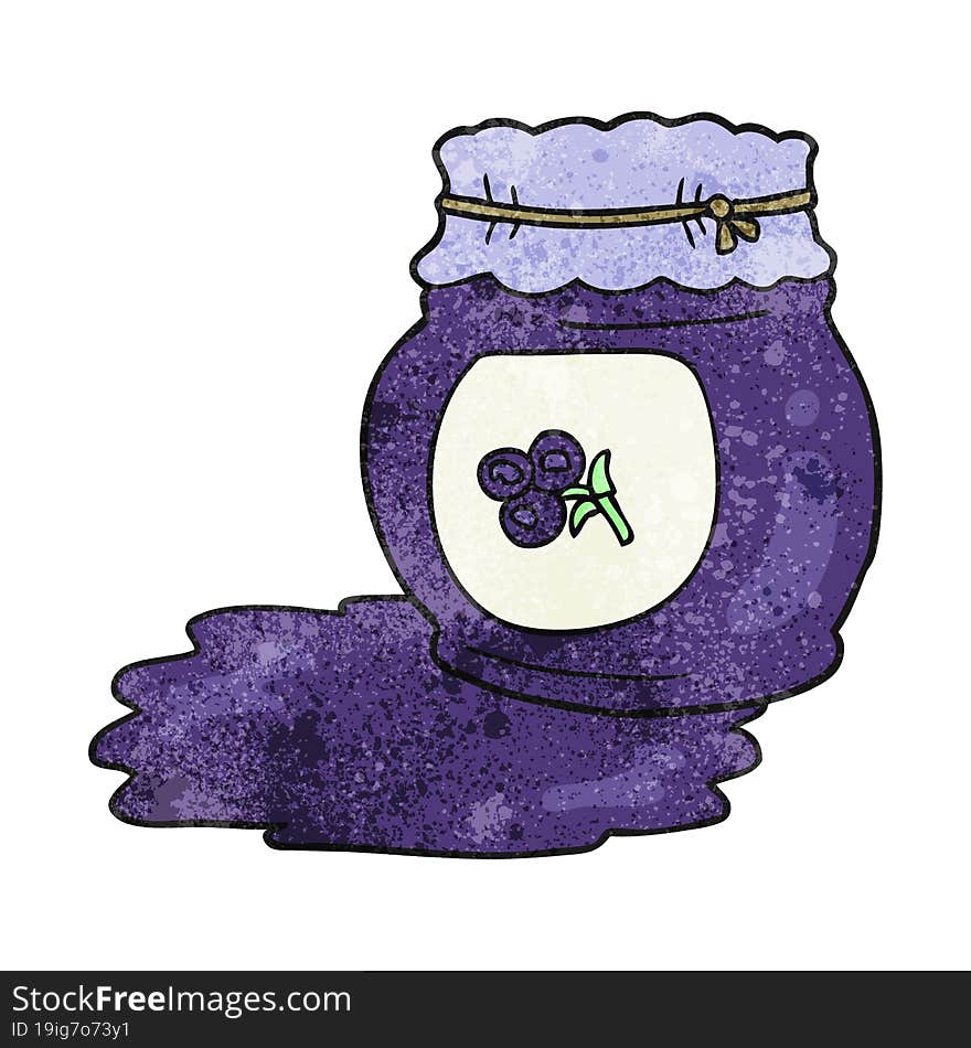 textured cartoon blueberry jam