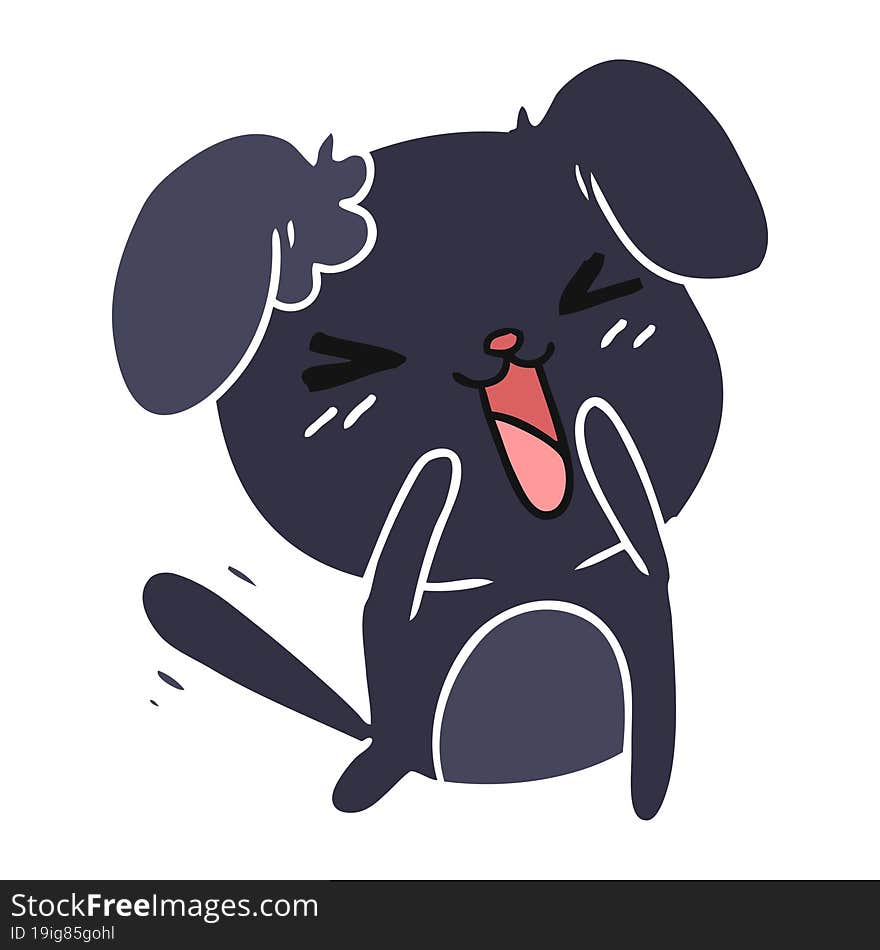 cartoon of cute kawaii dog