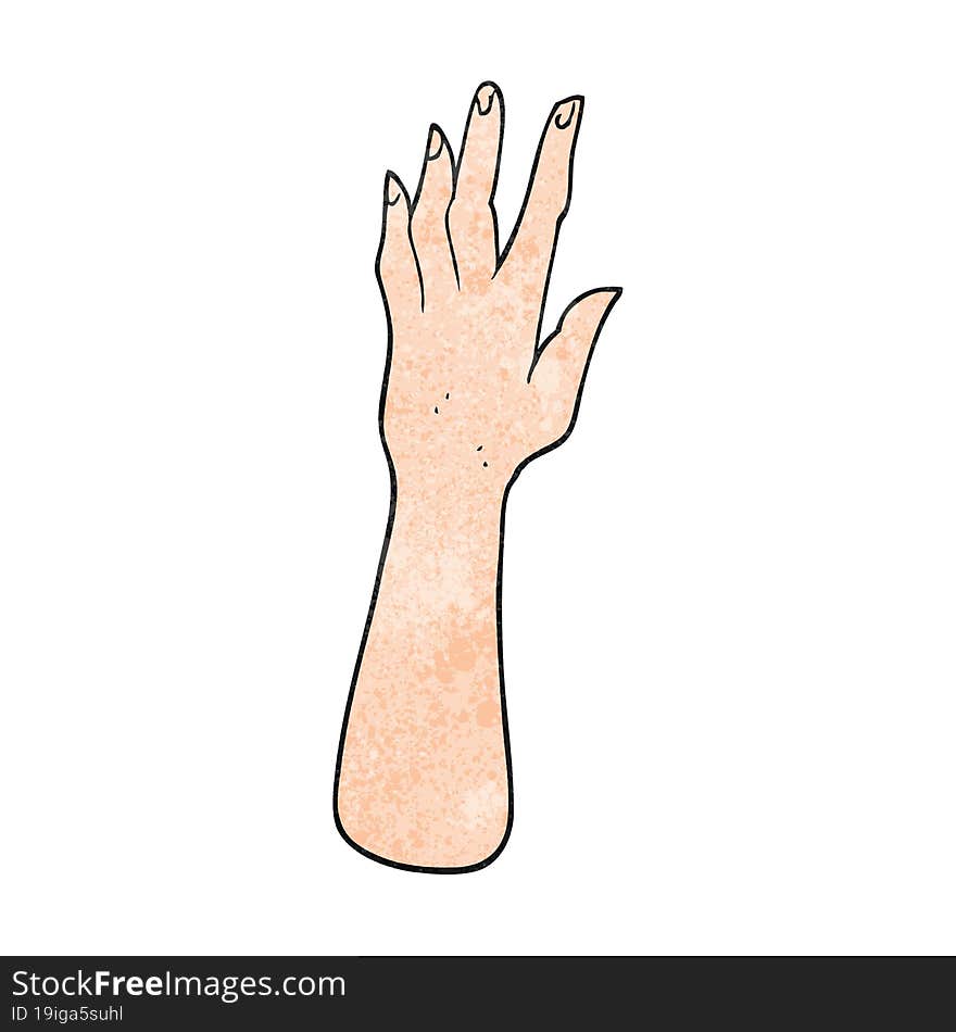 freehand textured cartoon hand