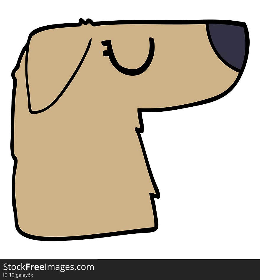 cartoon doodle dog face