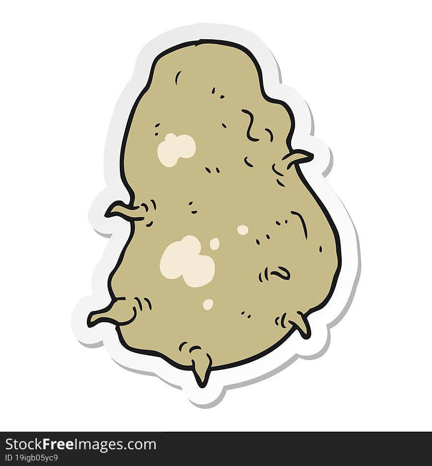 Sticker Of A Cartoon Potato