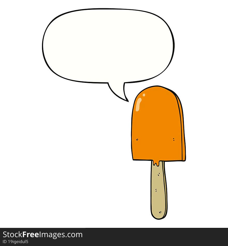 cartoon lollipop and speech bubble