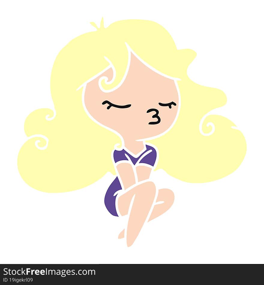 Cartoon Of Cute Kawaii Girl