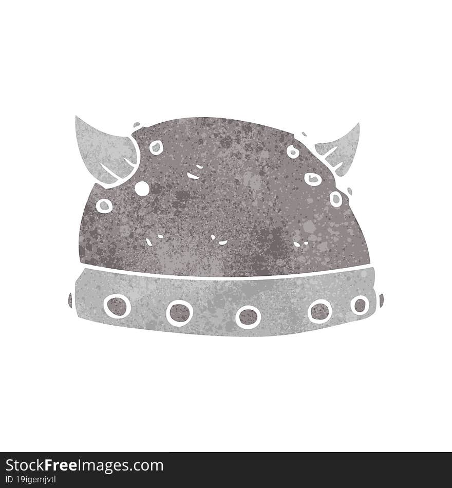 Retro Cartoon Viking Helmet