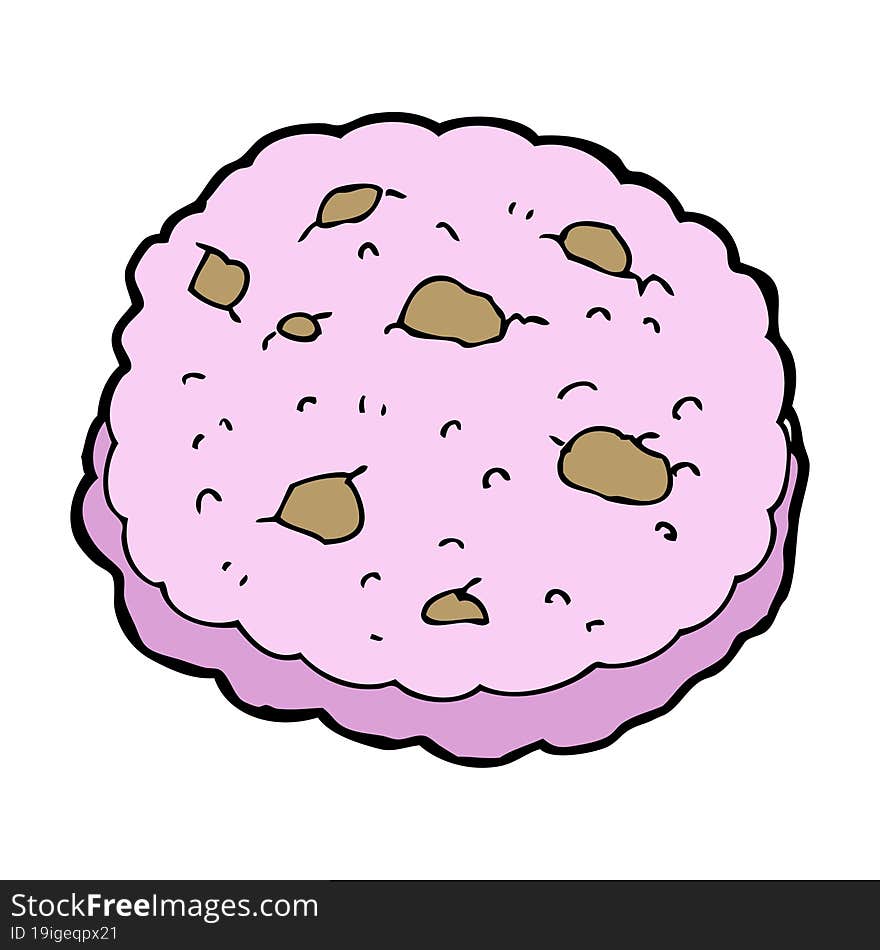 pink cookie cartoon