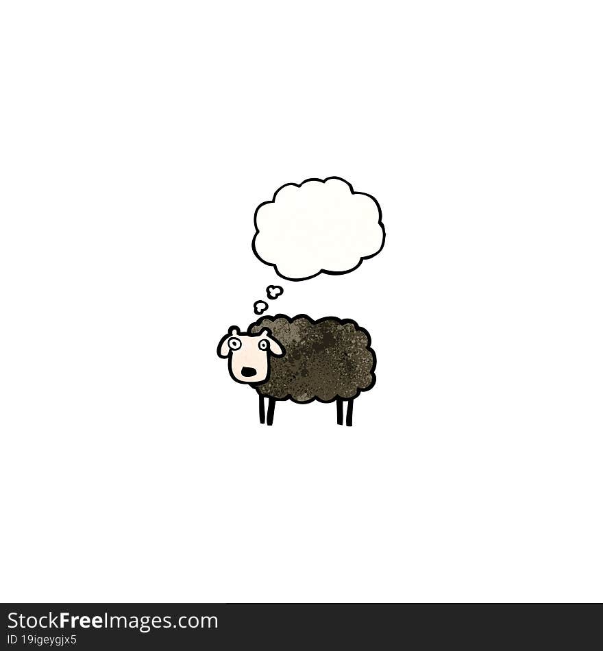 cartoon black sheep