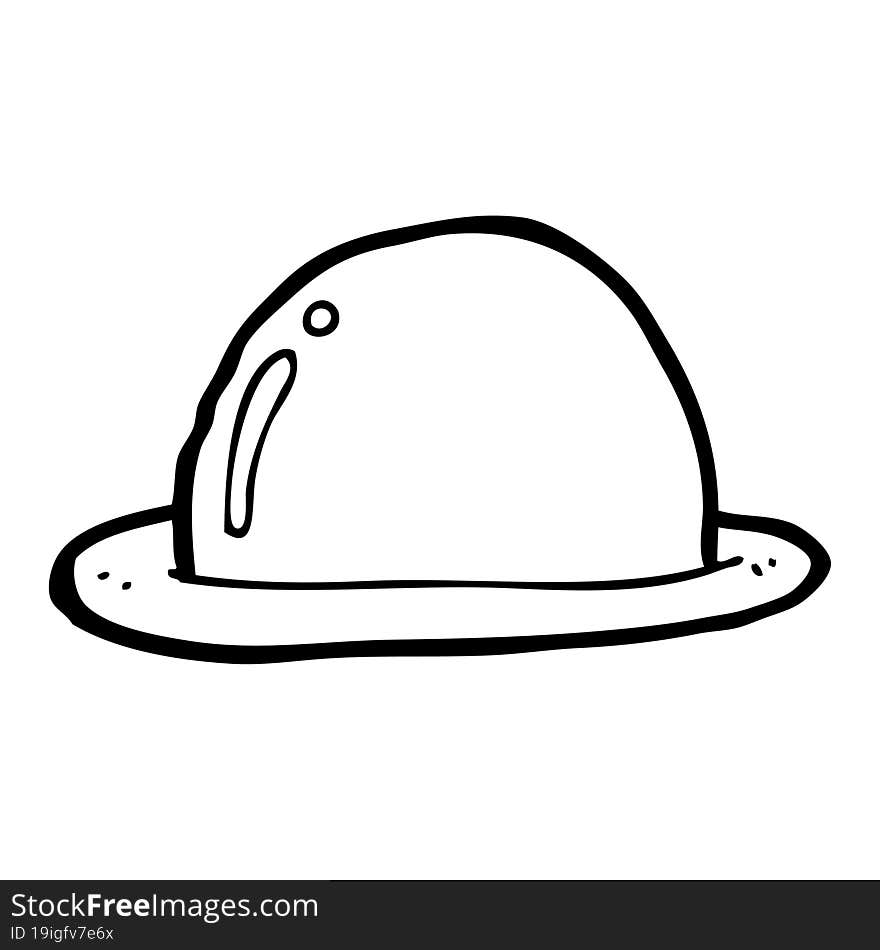 cartoon bowler hat