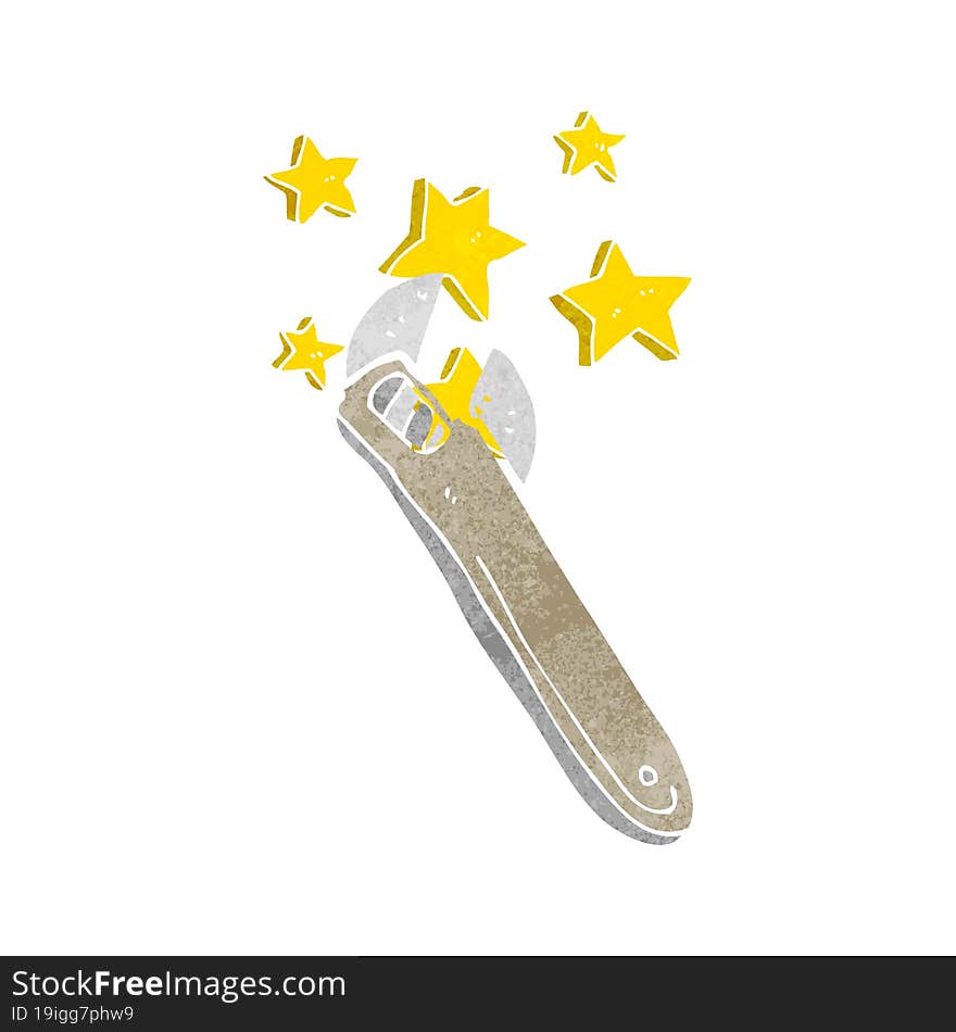 cartoon adjustable spanner