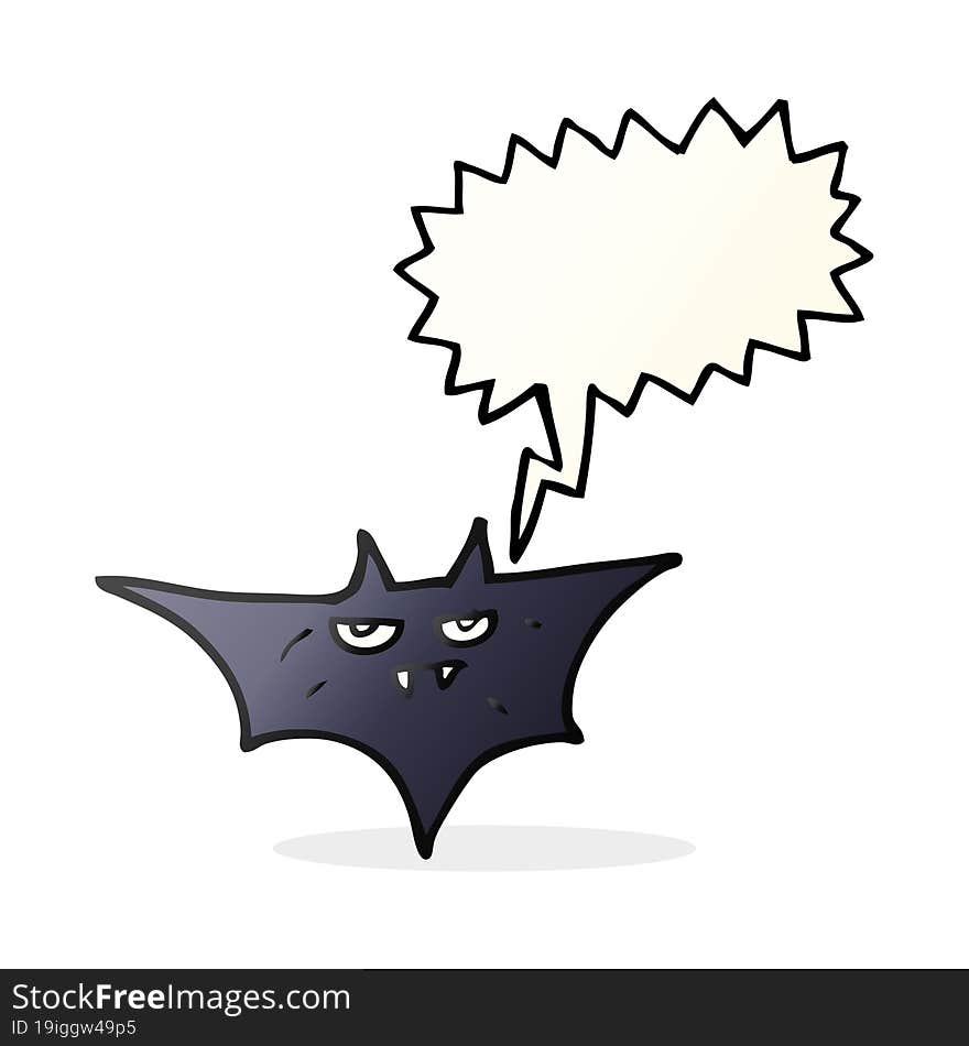 speech bubble cartoon halloween bat