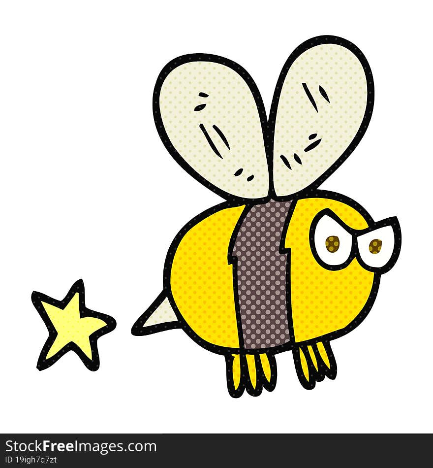 cartoon angry bee