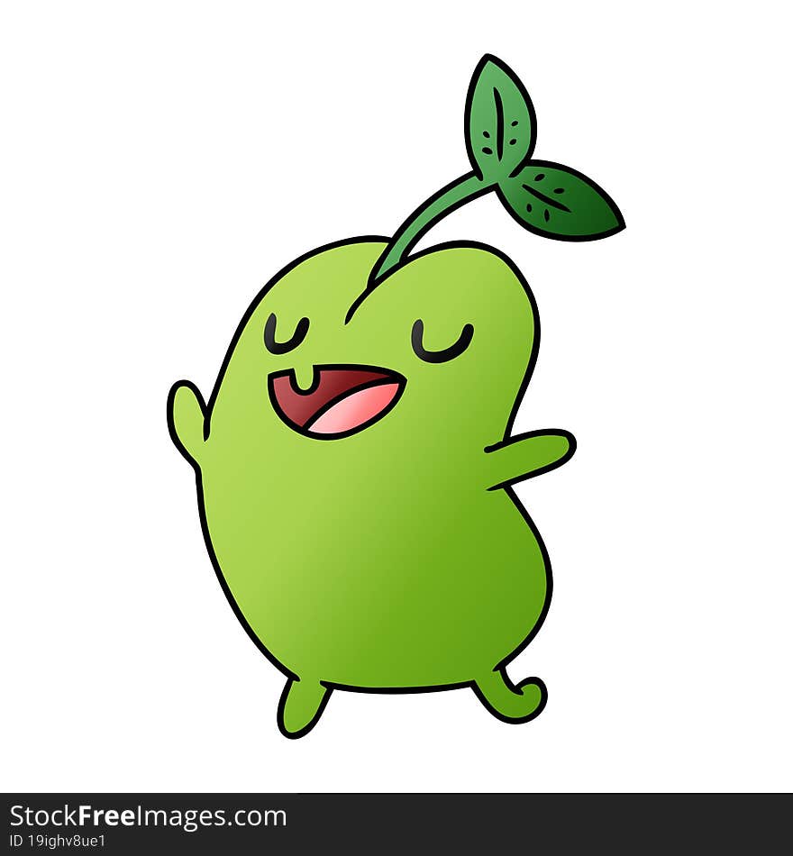 Gradient Cartoon Kawaii Cute Sprouting Bean