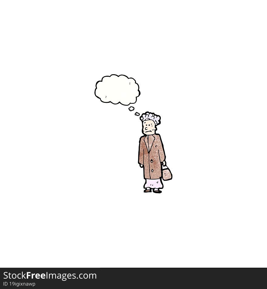 cartoon old woman