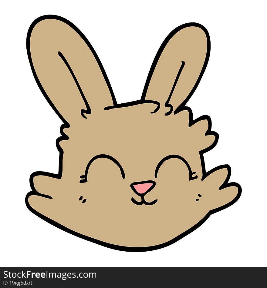 cartoon doodle happy rabbit