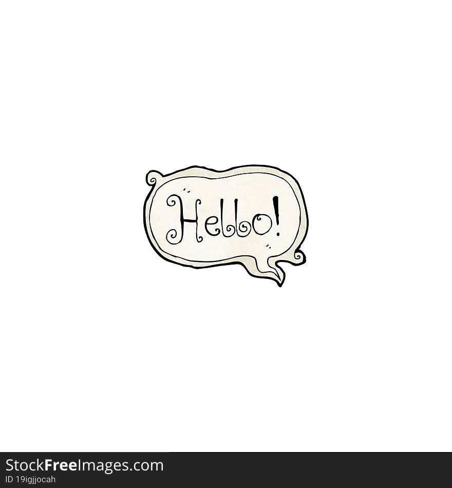 Cartoon Hello Symbol