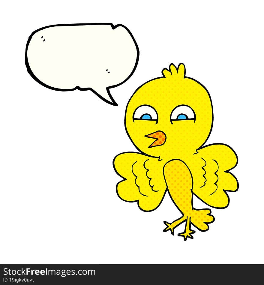 Comic Book Speech Bubble Cartoon Bird