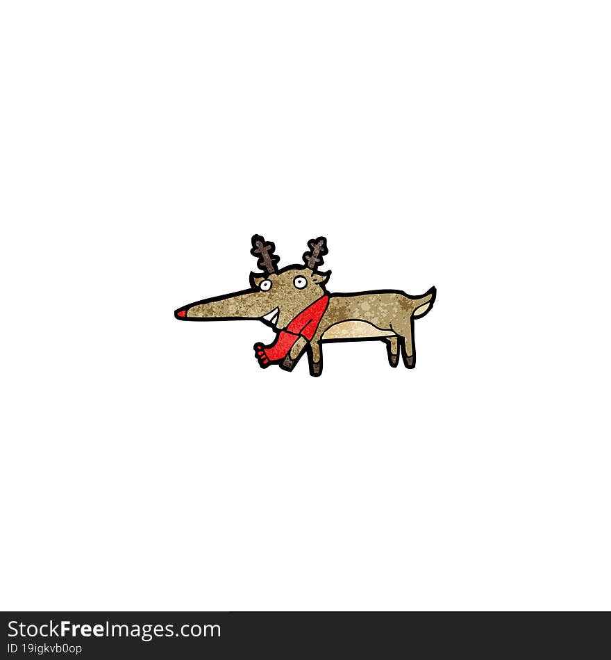 cartoon rudolf red nosed reindeer